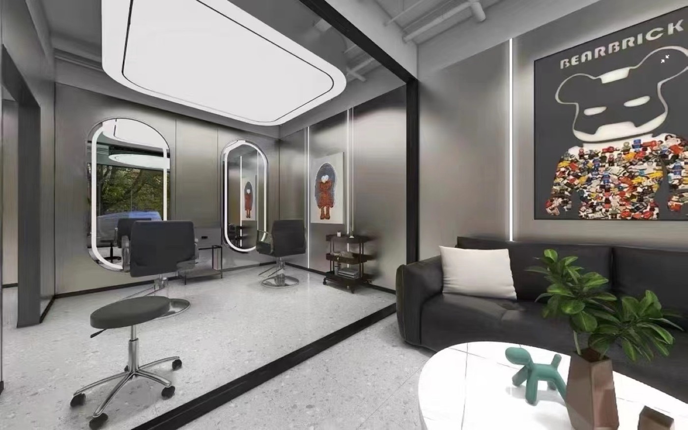 Metal finish wall panel design 63