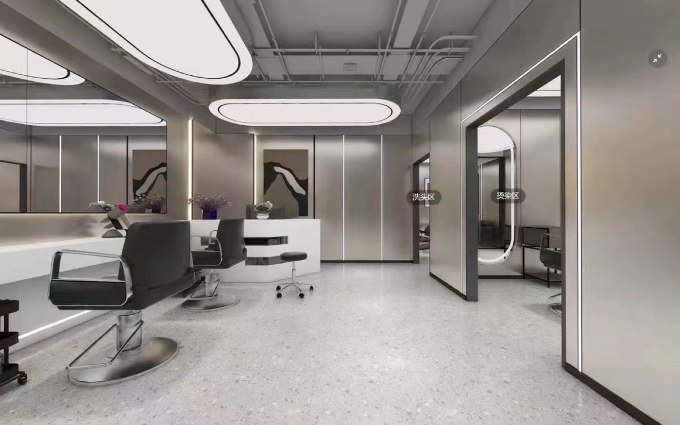 Metal finish wall panel design 64