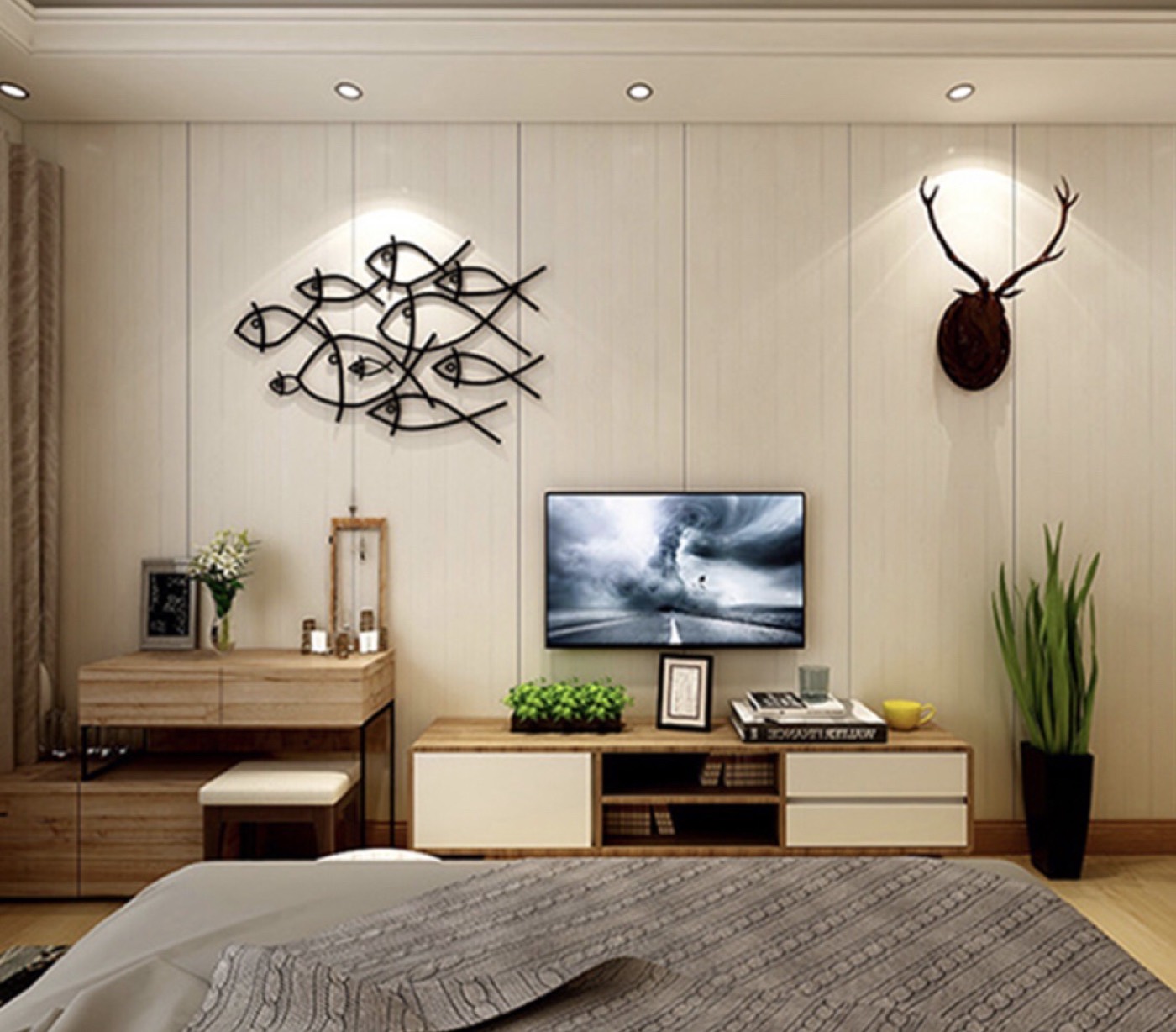 Skin-touch matte wall panel design 1