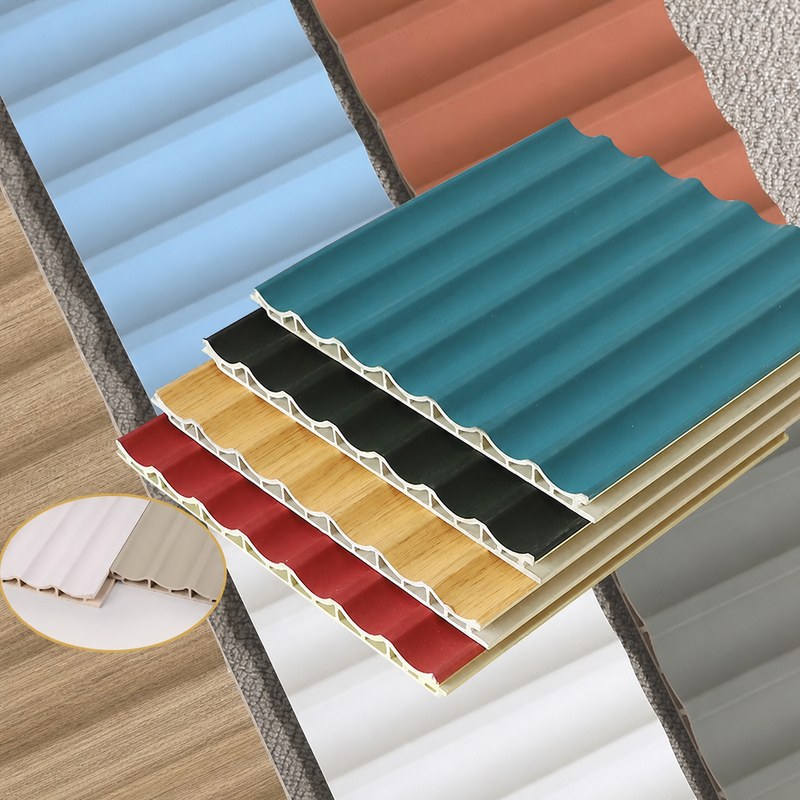 Concave Fluted WPC Wall Panel 204 × 10 mm — WPC bamboo-wood fibre fluted wall panel, VIGOU factory